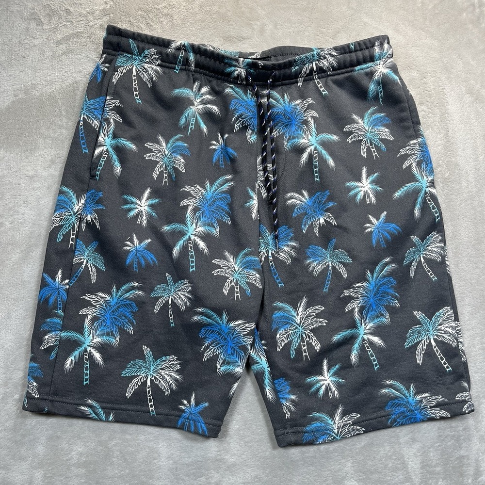 Public Rec Shorts Mens‎ L Gray Palm Trees Standard Fit Performance
